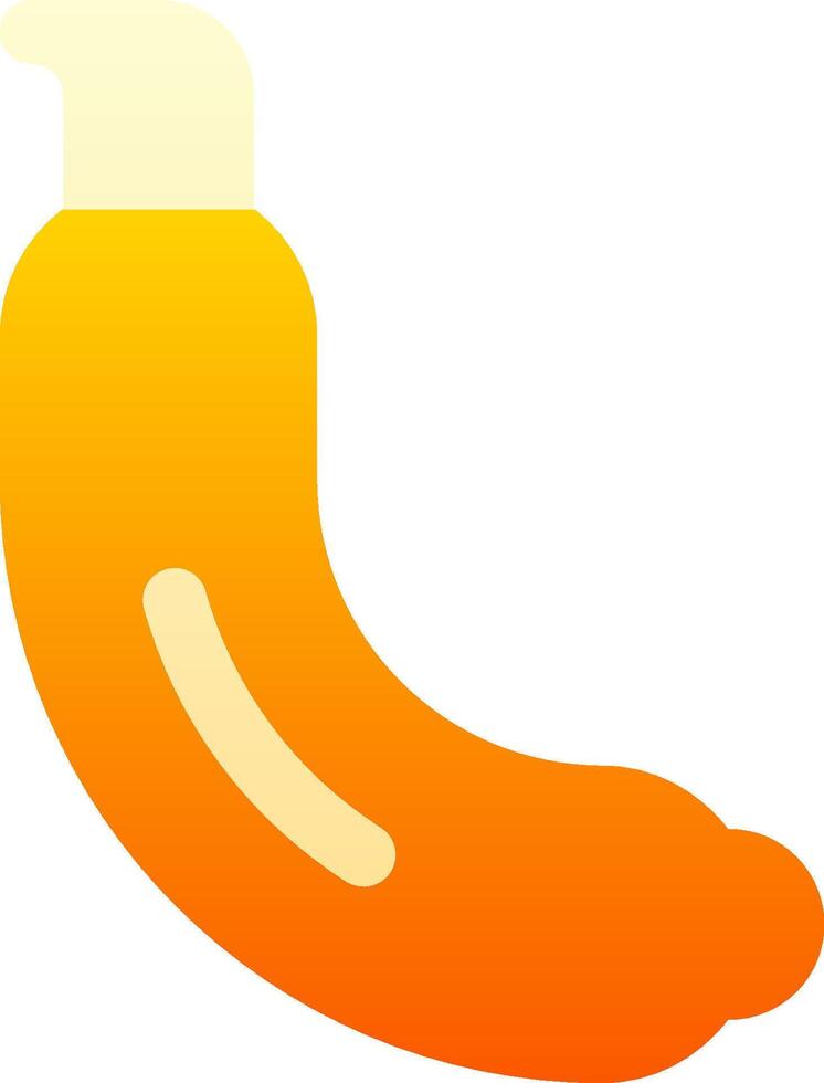 A banana with a yellow peel on a white background vector
