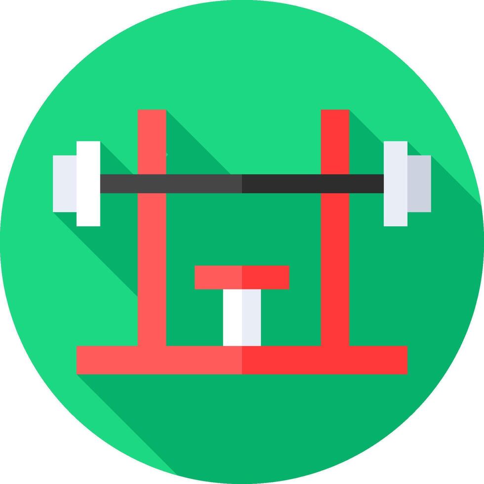 A flat icon of a barbell and dumbbell vector