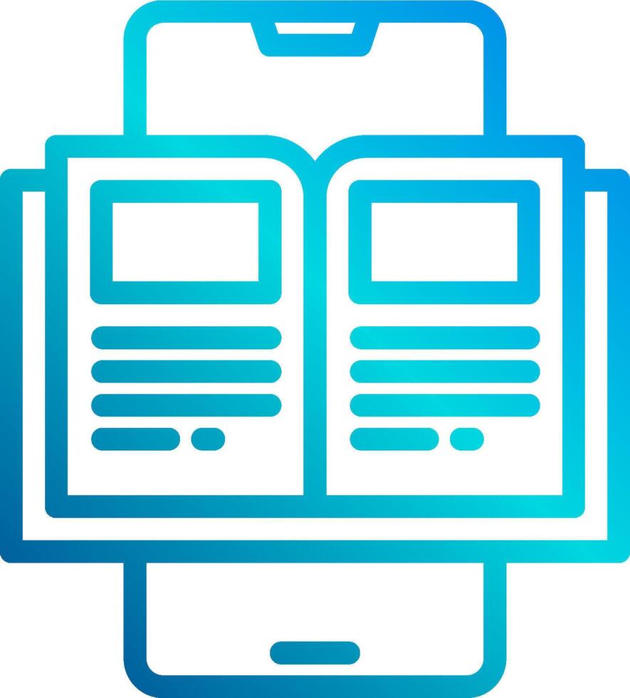 A book and a phone icon vector