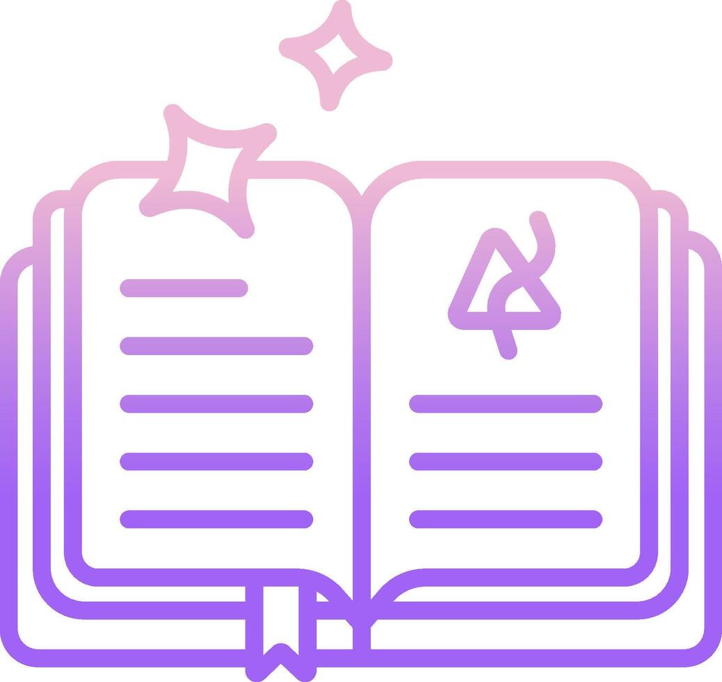 An open book with a star on it vector