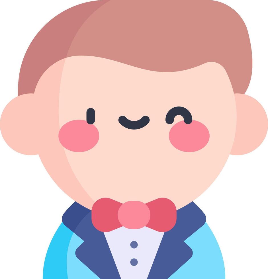 A cartoon character with a bow tie and a suit vector