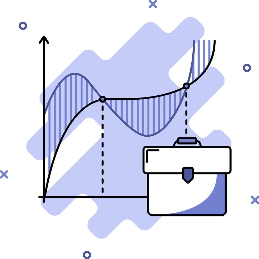 A briefcase with a graph on it and a briefcase with a briefcase on it vector