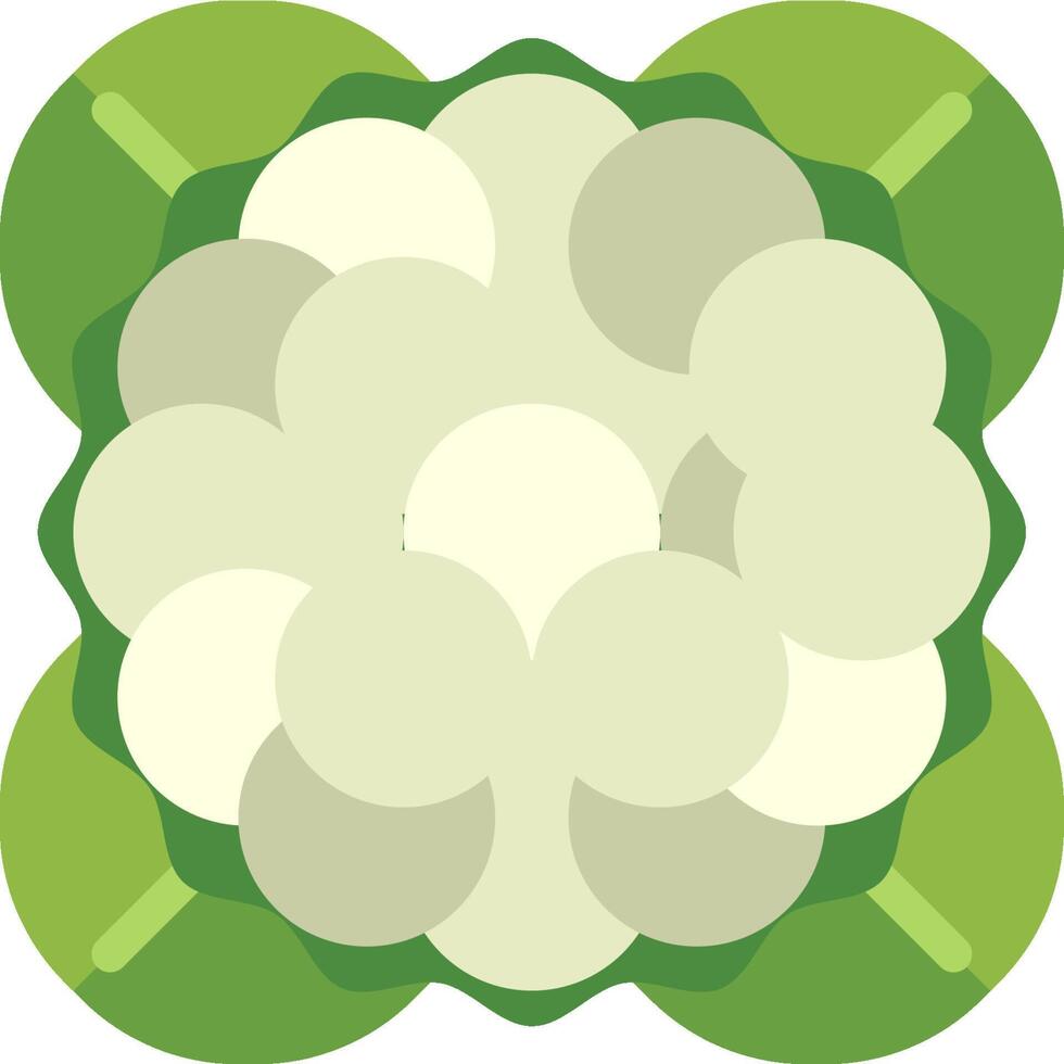 A green and white flower with leaves vector