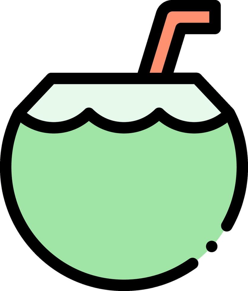 A green drink with a straw and straw vector