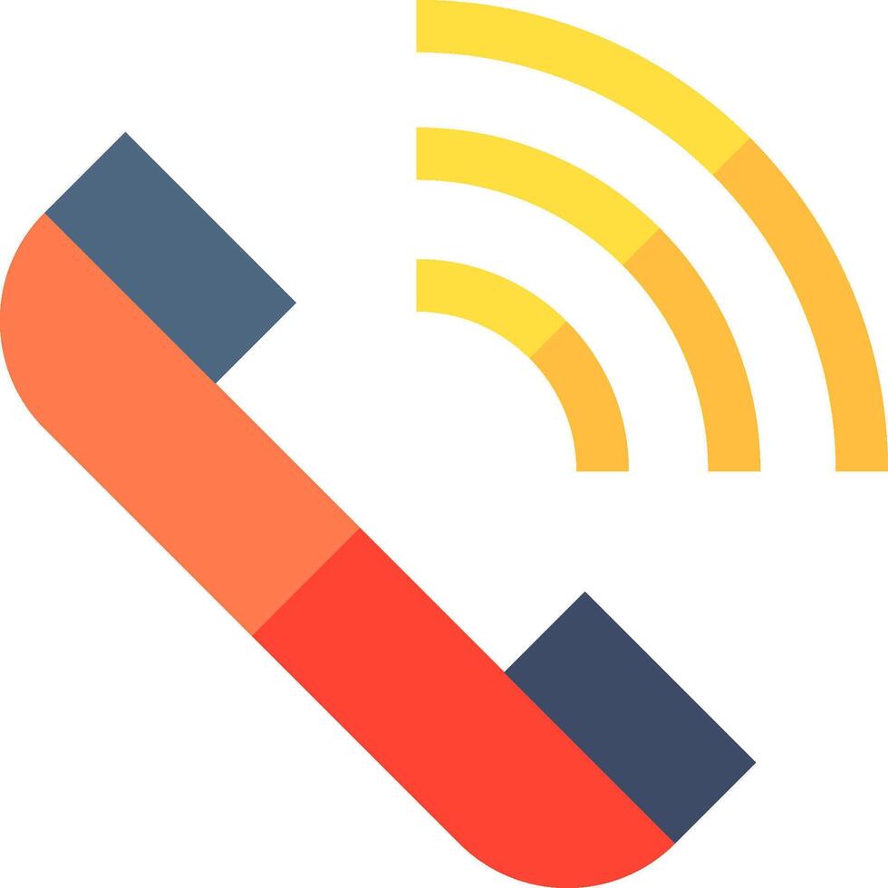The phone icon with a phone and a signal vector