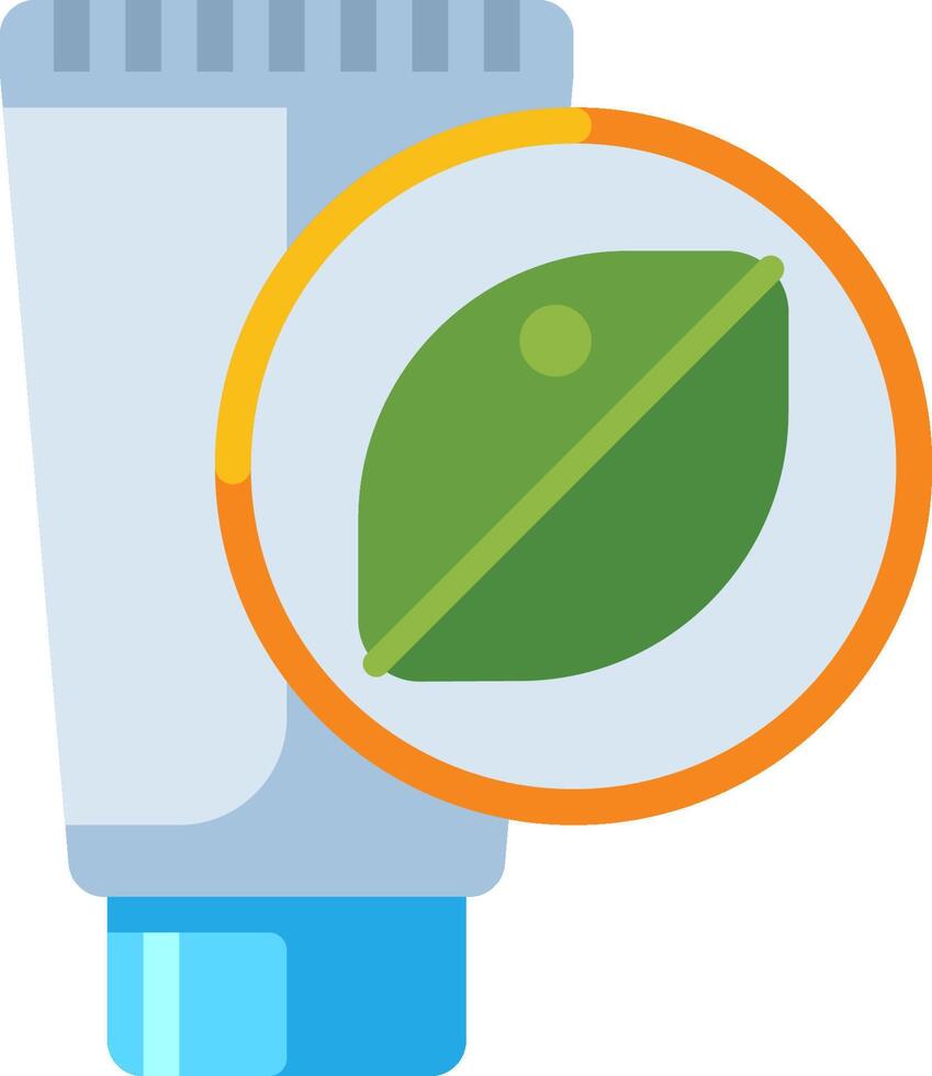 A tube of toothpaste with a green leaf on it vector