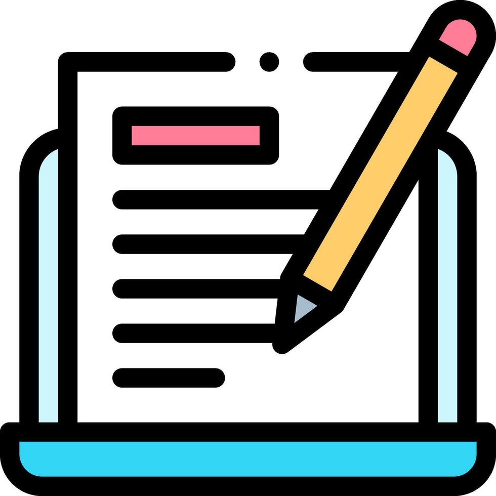 A pen and paper icon on a white background vector