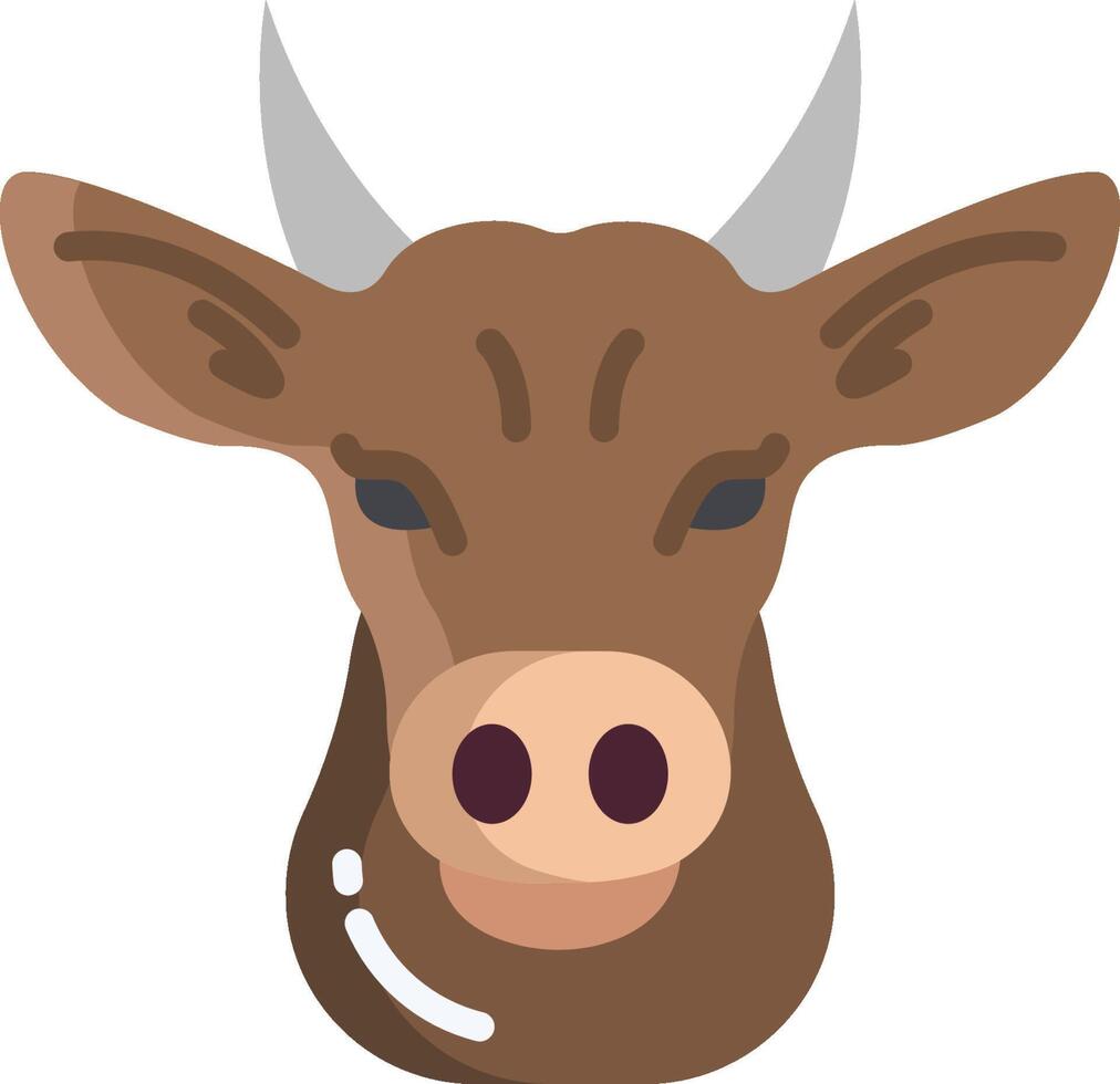 A cow head with horns on a white background vector