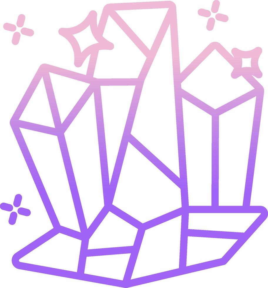 A purple crystal with stars on it vector
