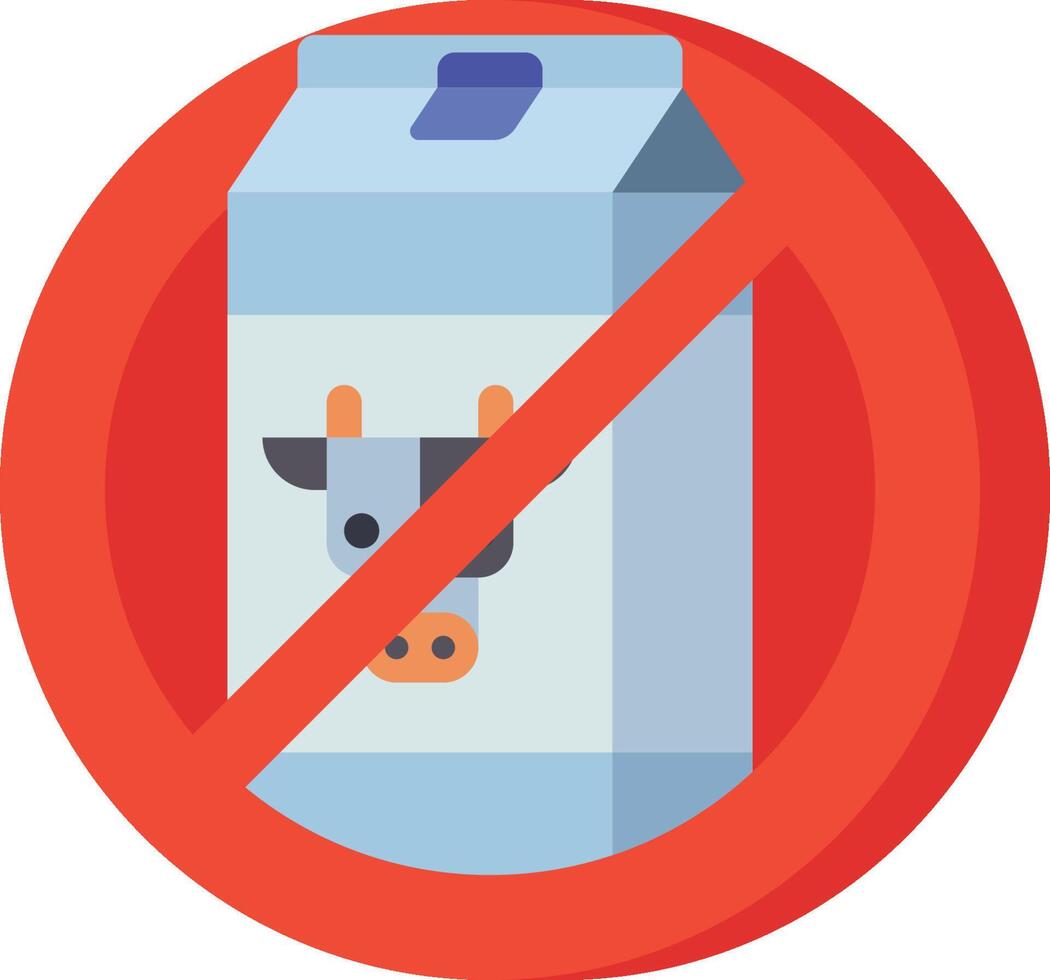 No dairy sign vector