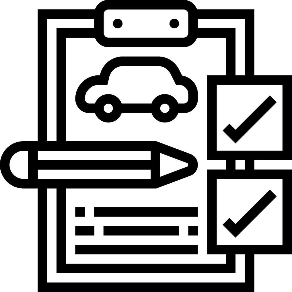 Car insurance checklist icon vector