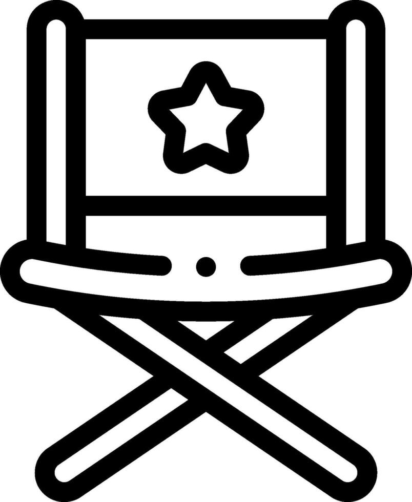 Director chair icon vector