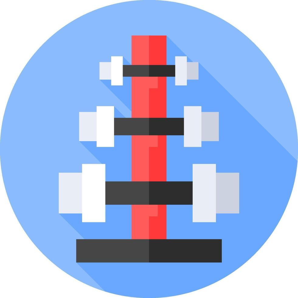A flat icon of a dumbbell vector