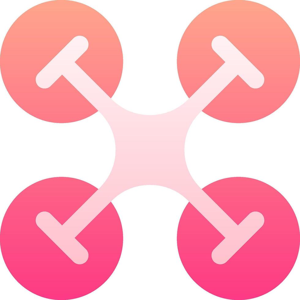 A pink and orange logo with four circles vector