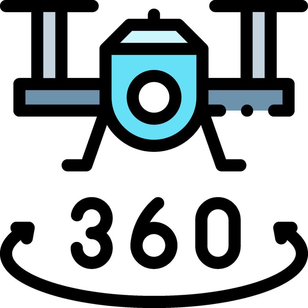 A blue and white logo with the words 360 vector