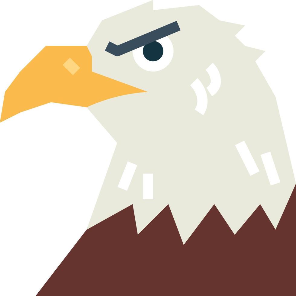 An eagle head with a beak and a yellow beak vector