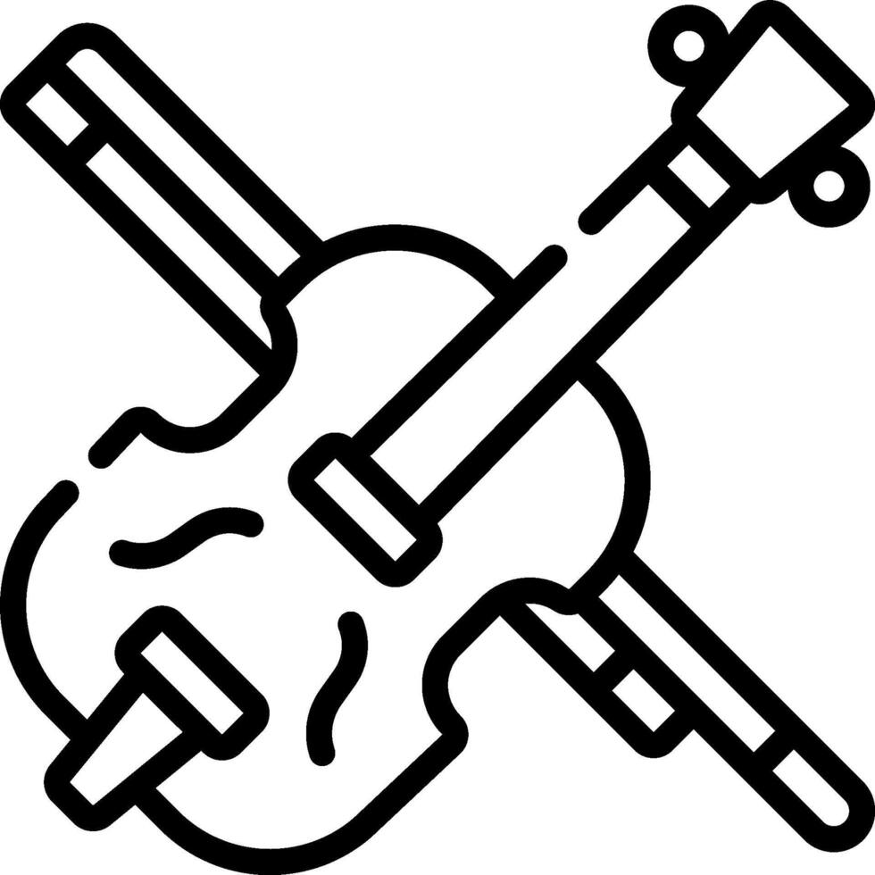 A violin and a flute icon vector