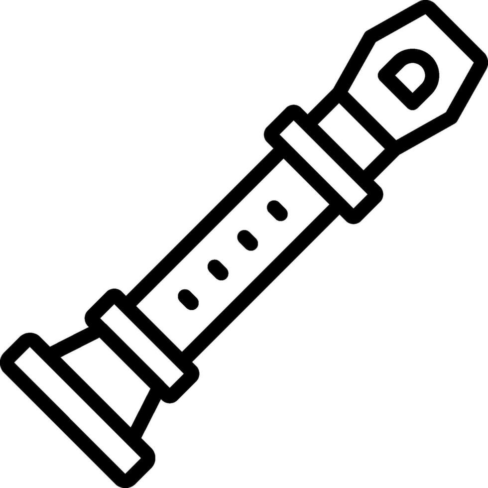 A black and white drawing of a pipe vector