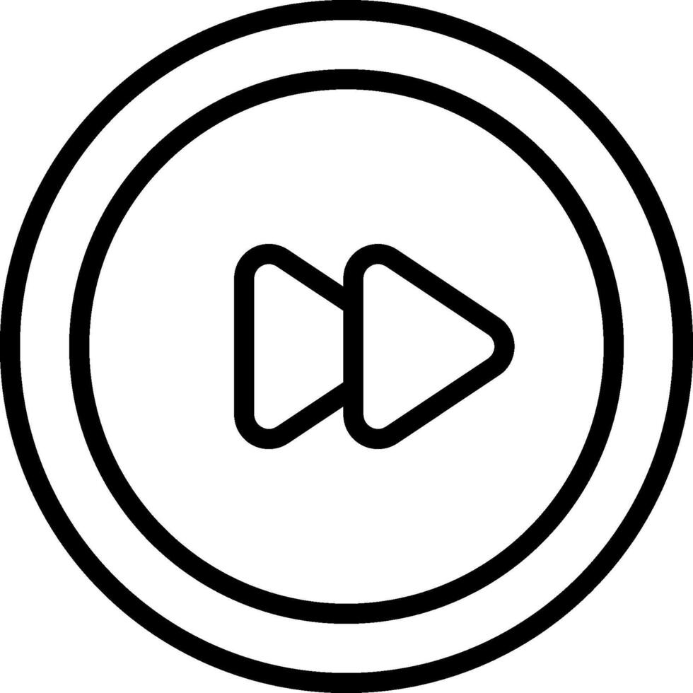 Play button icon in a circle vector