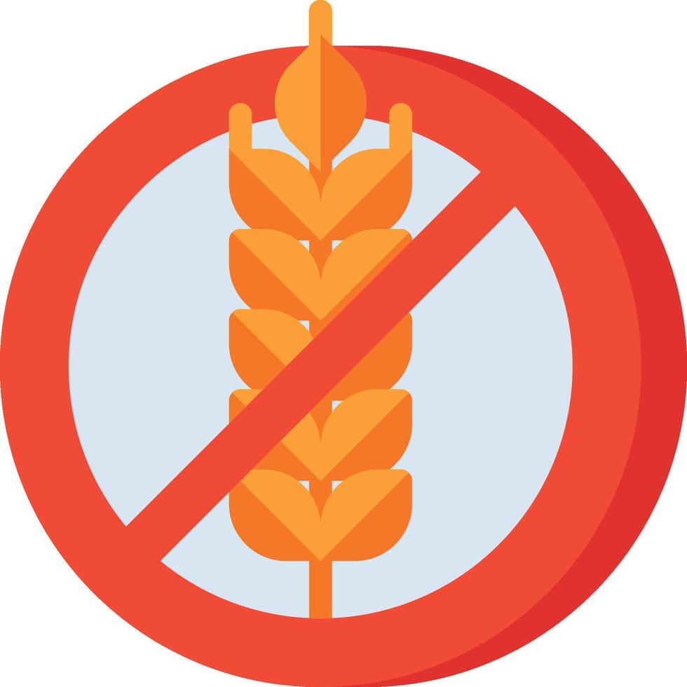 No wheat sign illustration vector