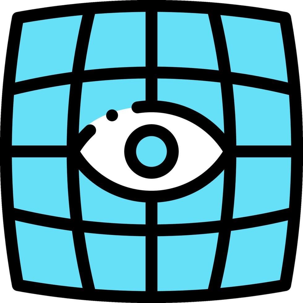 A globe with an eye icon vector
