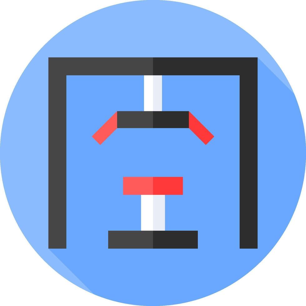 A flat icon of a door with a red arrow vector
