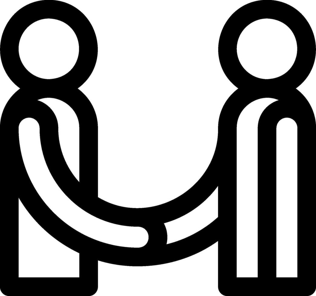 Two people shaking hands with one holding the other vector