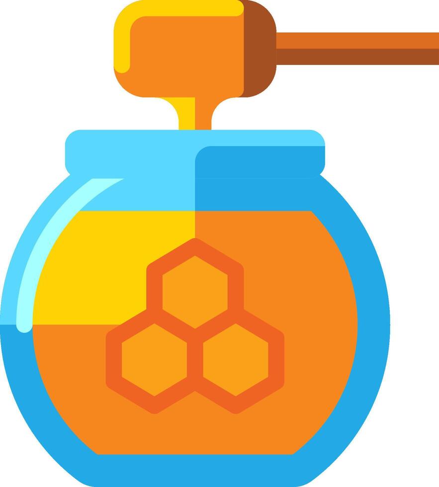 Honey jar with honey and honeycomb vector
