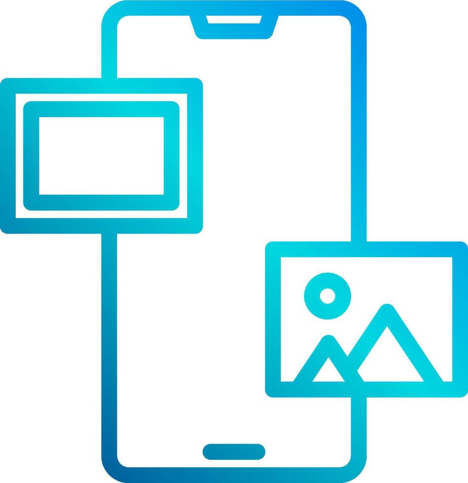 Mobile phone with camera icon vector