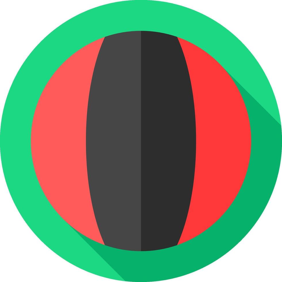 A red and black ball with a green stripe vector
