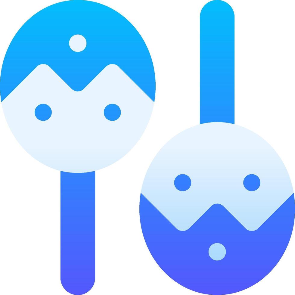 Two blue and white ice cream cones with a smiley face on them vector