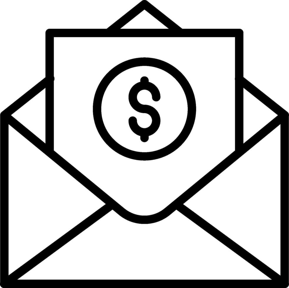 Money envelope icon vector