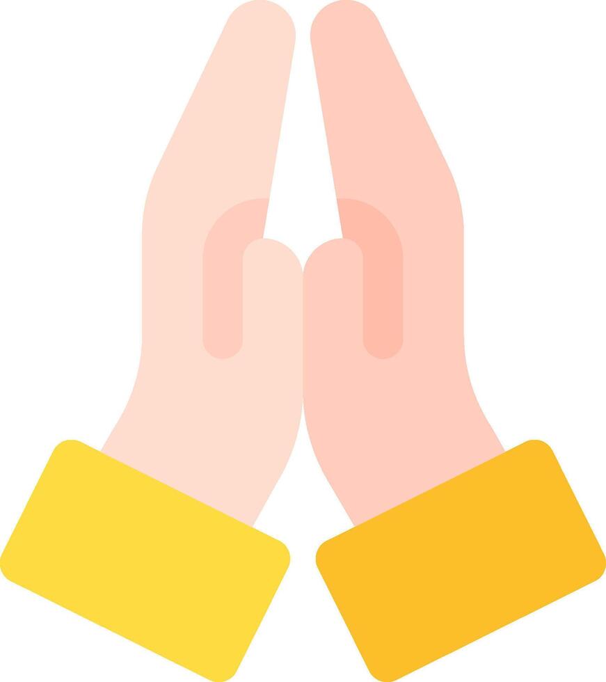 Two hands with yellow gloves and one hand is raised vector