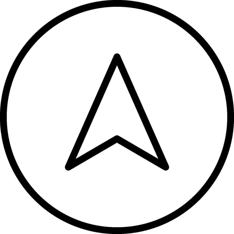 A black and white logo of an arrow pointing in a circle vector