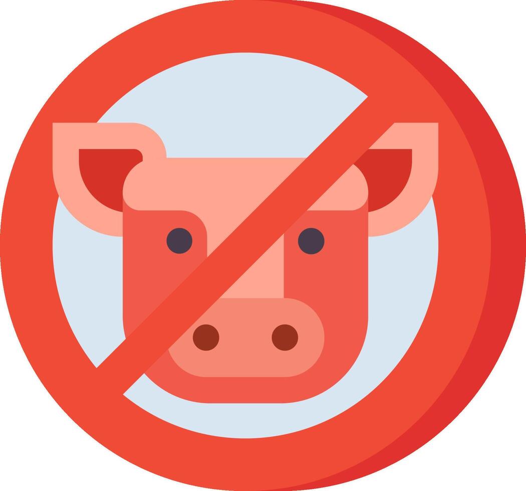 A no pig sign on a white background vector