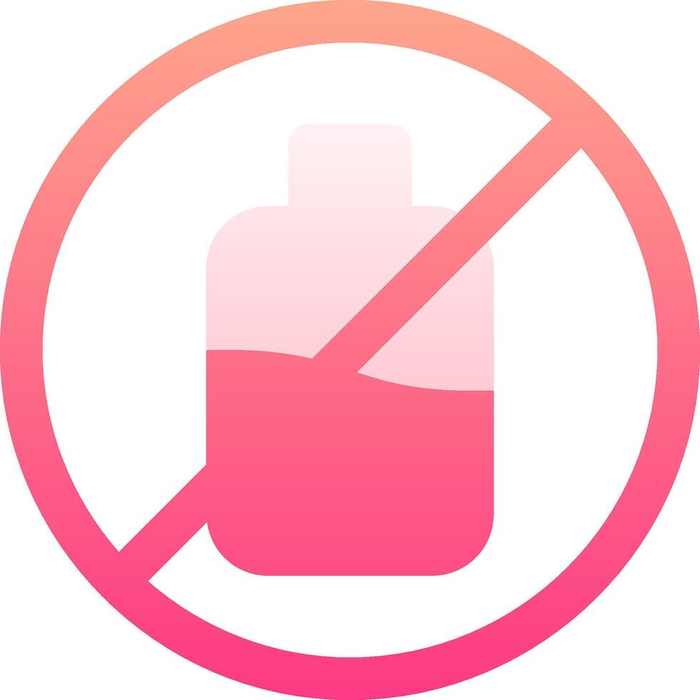 No alcohol icon vector