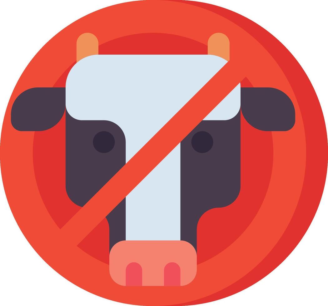 No dairy sign illustration vector
