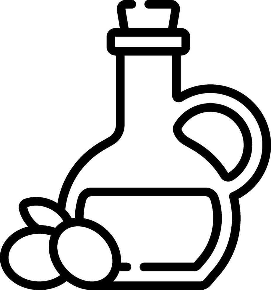 Olive oil bottle and olive oil icon vector