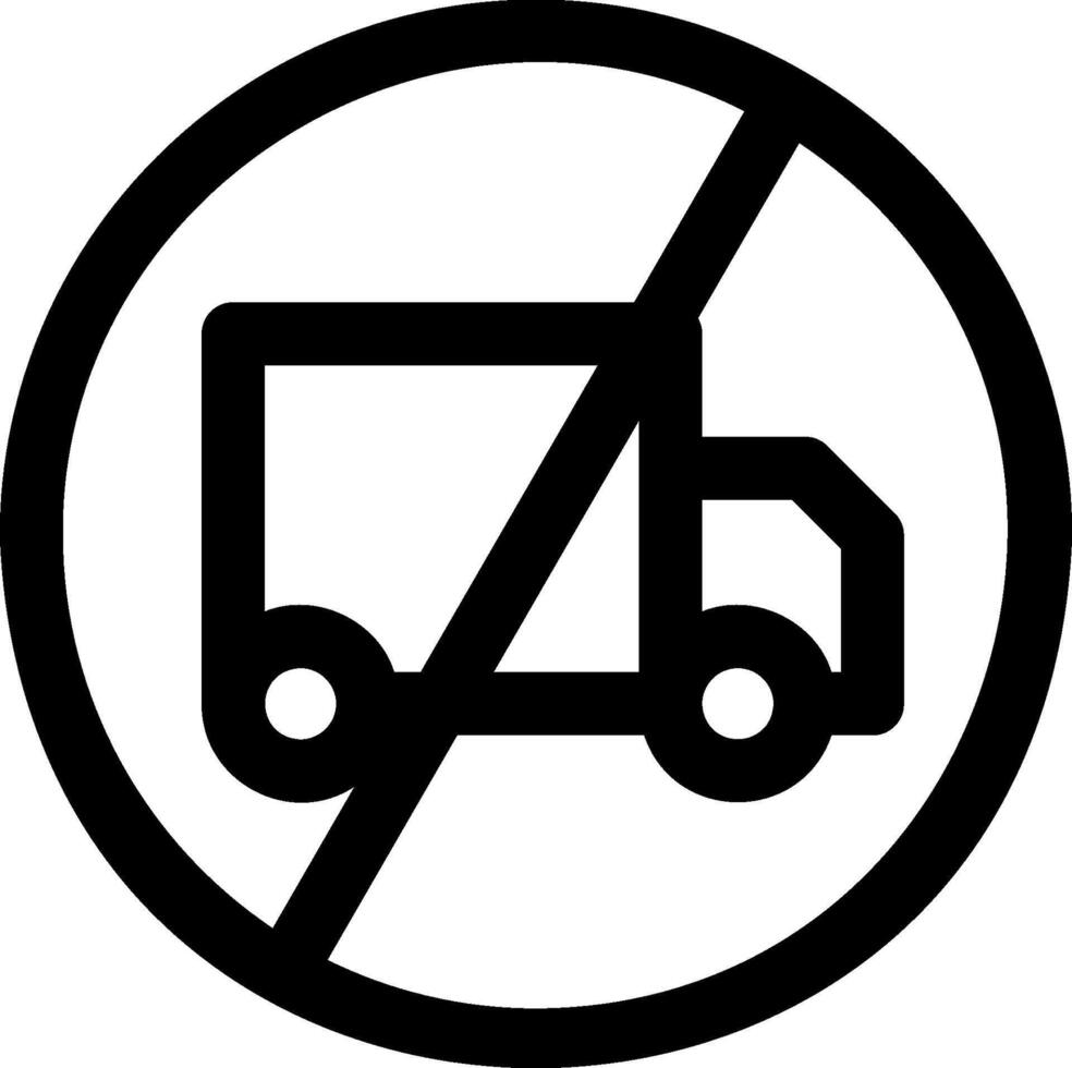 No delivery sign icon vector