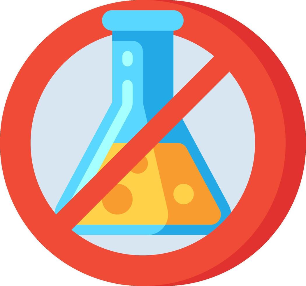 A no alcohol sign with a flask in it vector