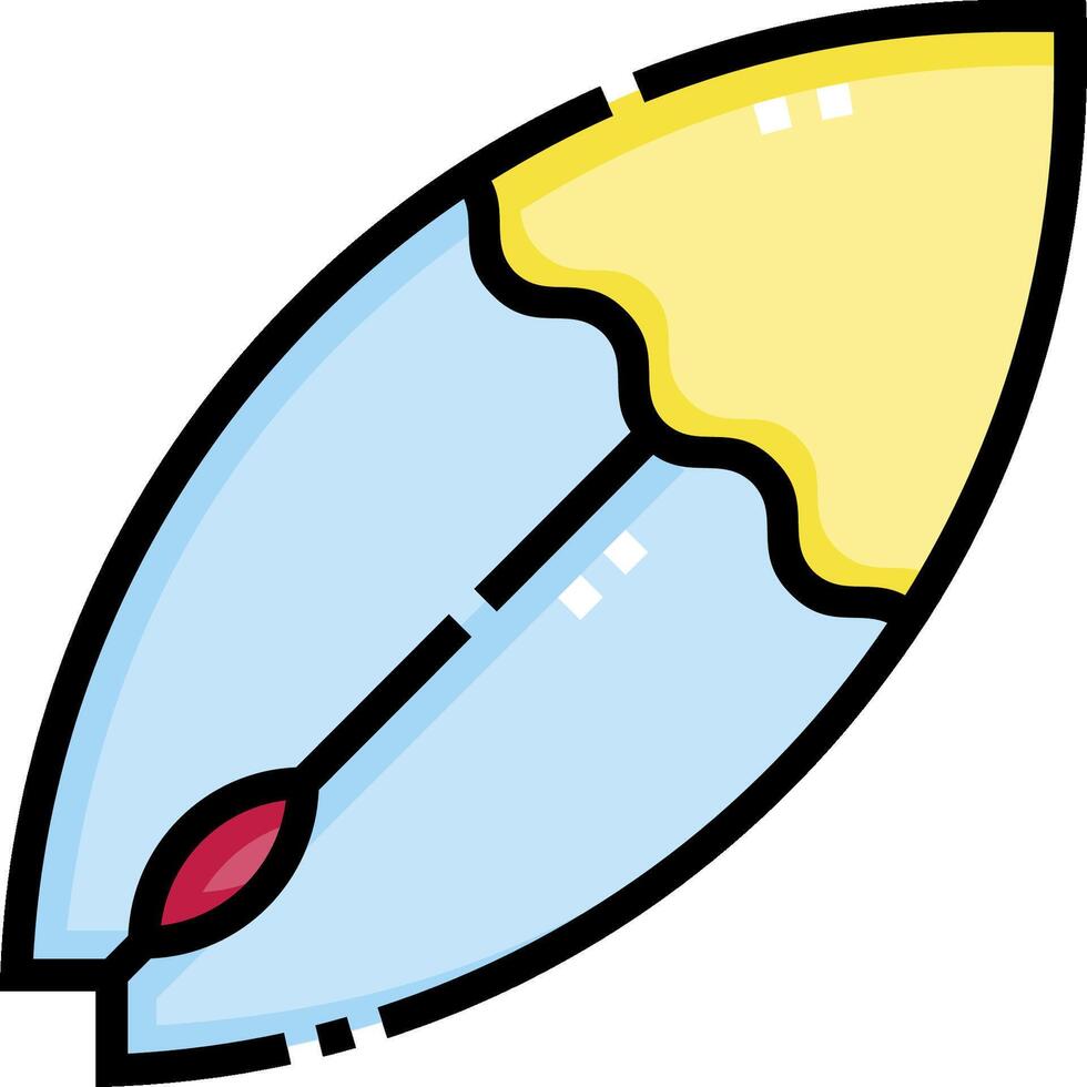 A pencil with a red tip and a yellow tip vector
