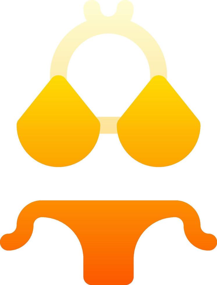 An orange bikini and a pair of glasses vector