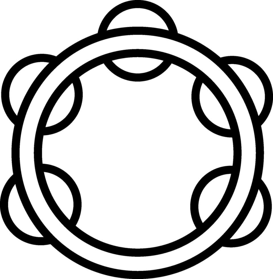 A black and white drawing of a ring vector