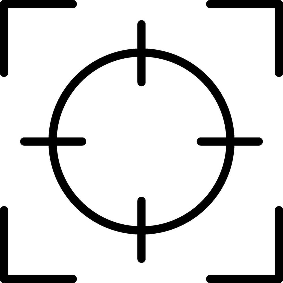 A crosshair icon on a white background vector