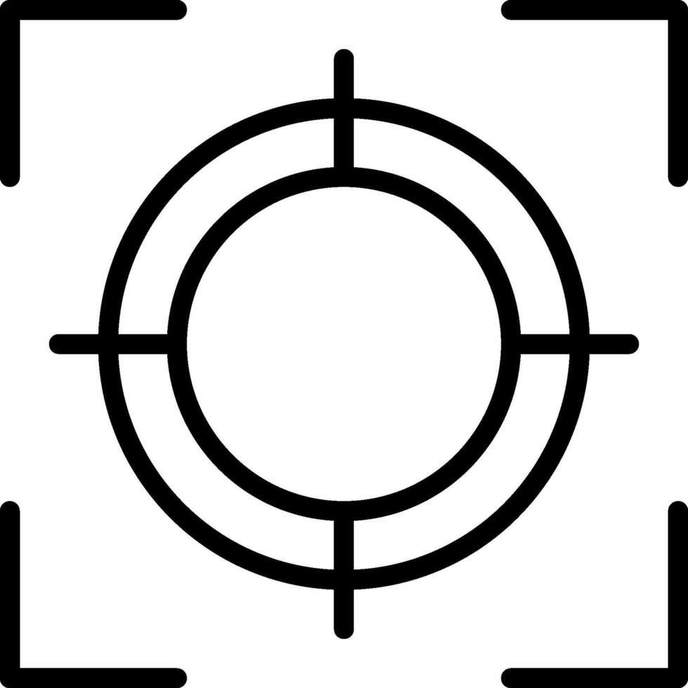 A black and white image of a camera lens vector