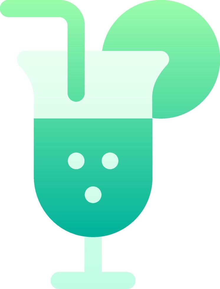 A green drink with a straw and a smiley face vector