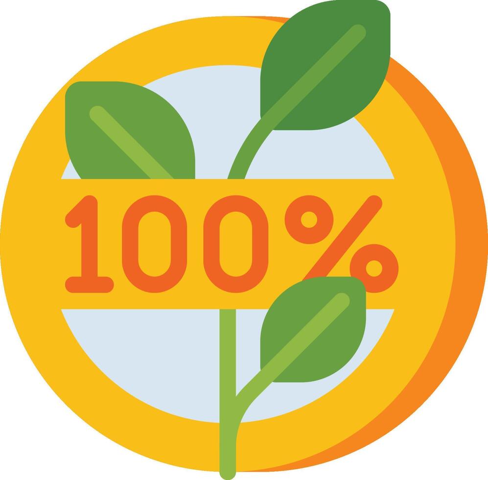 100 organic sticker vector