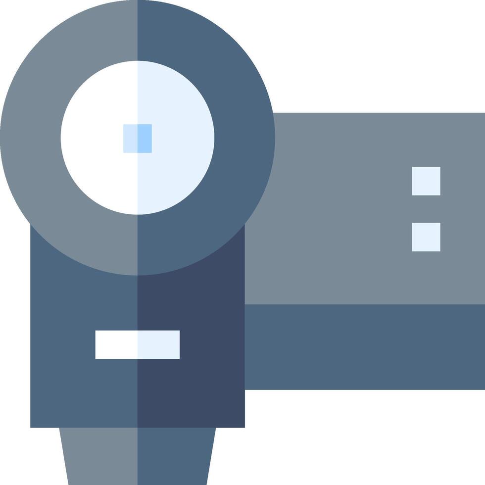 A camera is shown on a white background vector