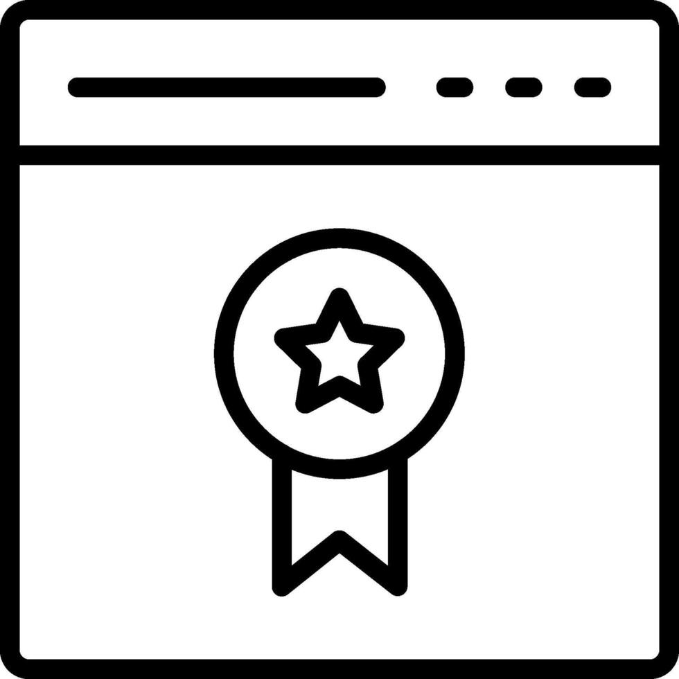 A star icon with a ribbon around it vector