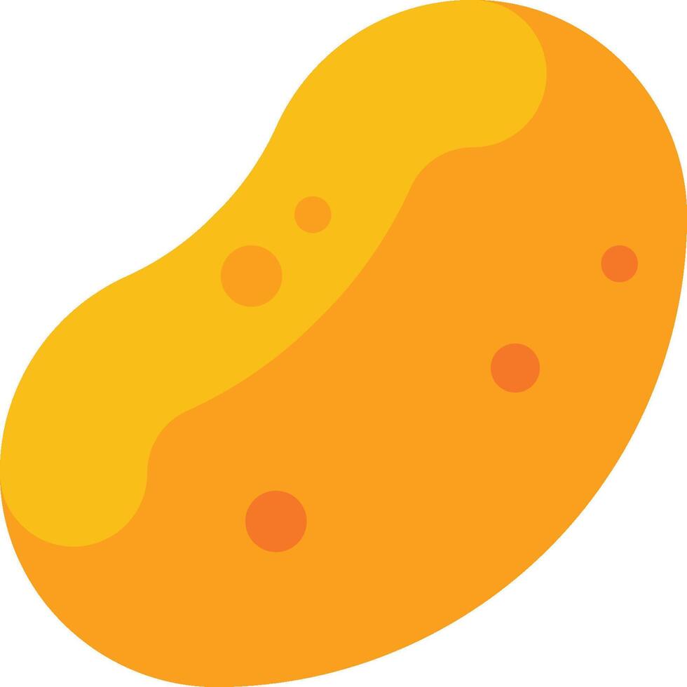 A yellow bean icon on a white background vector